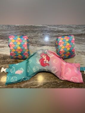 SwimWays Children's Trainer Life Jacket / Mermaid Swim - Pink & Teal - 33-55lbs